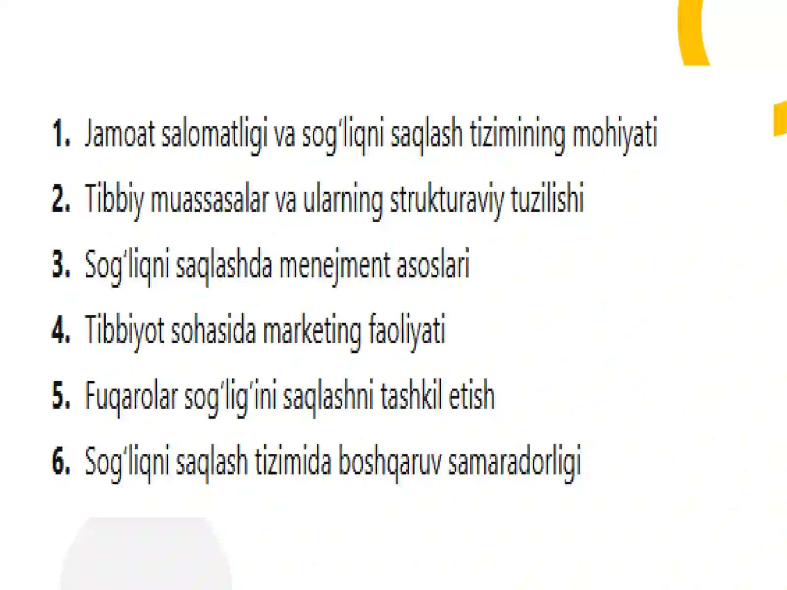 Jamoat salomatligi va sog'liqni saqlash tizimining mohiyati 2
