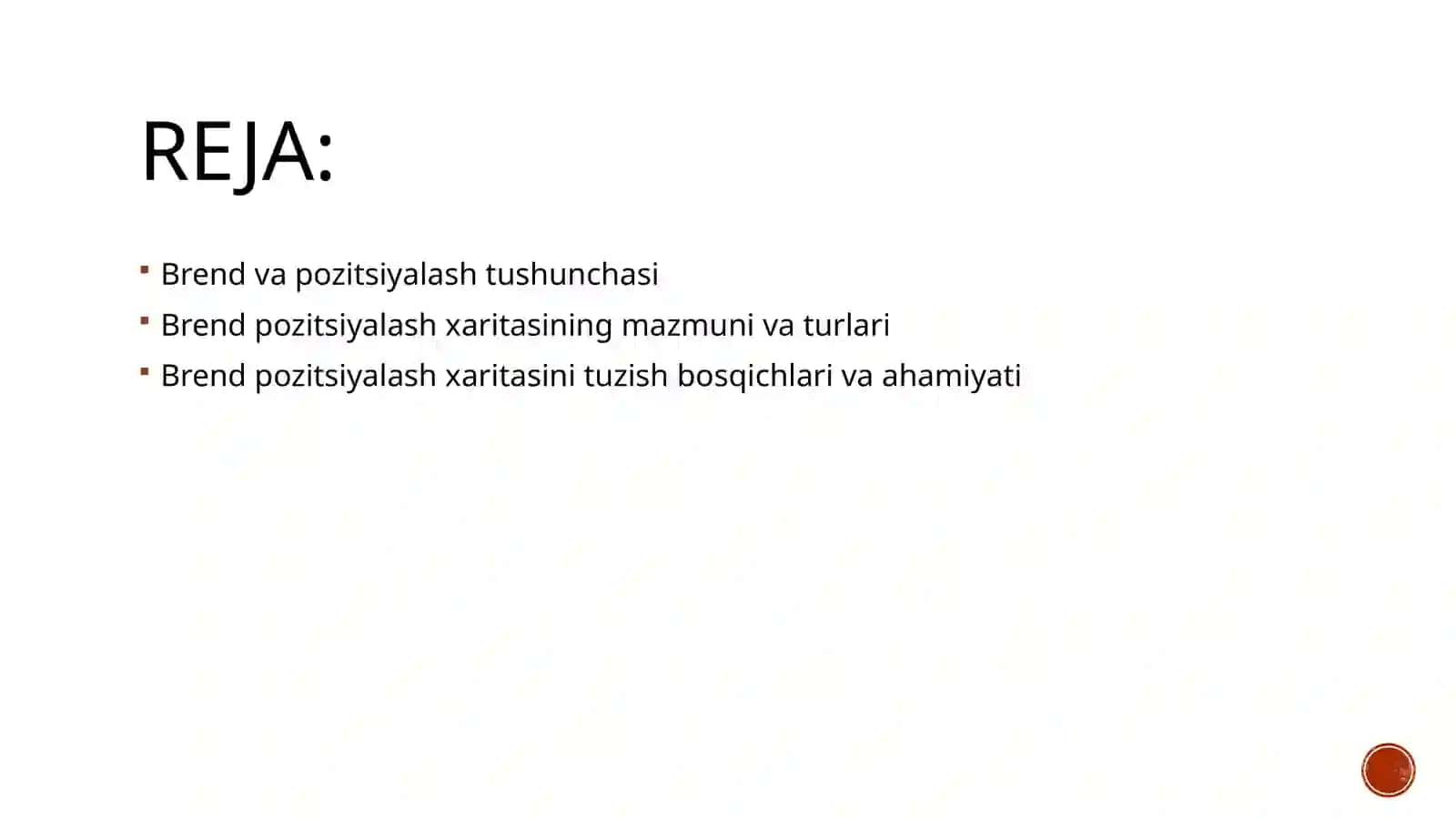 Brendpozitsiyalash xaritasi tuzish 2
