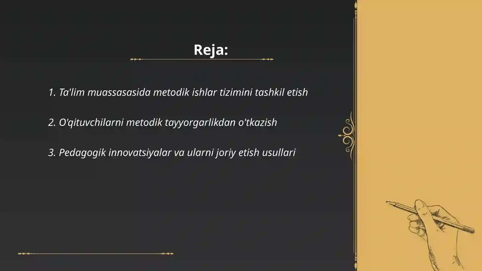 Ta'lim muassasasida metodik ishlarni tashkil etish 2