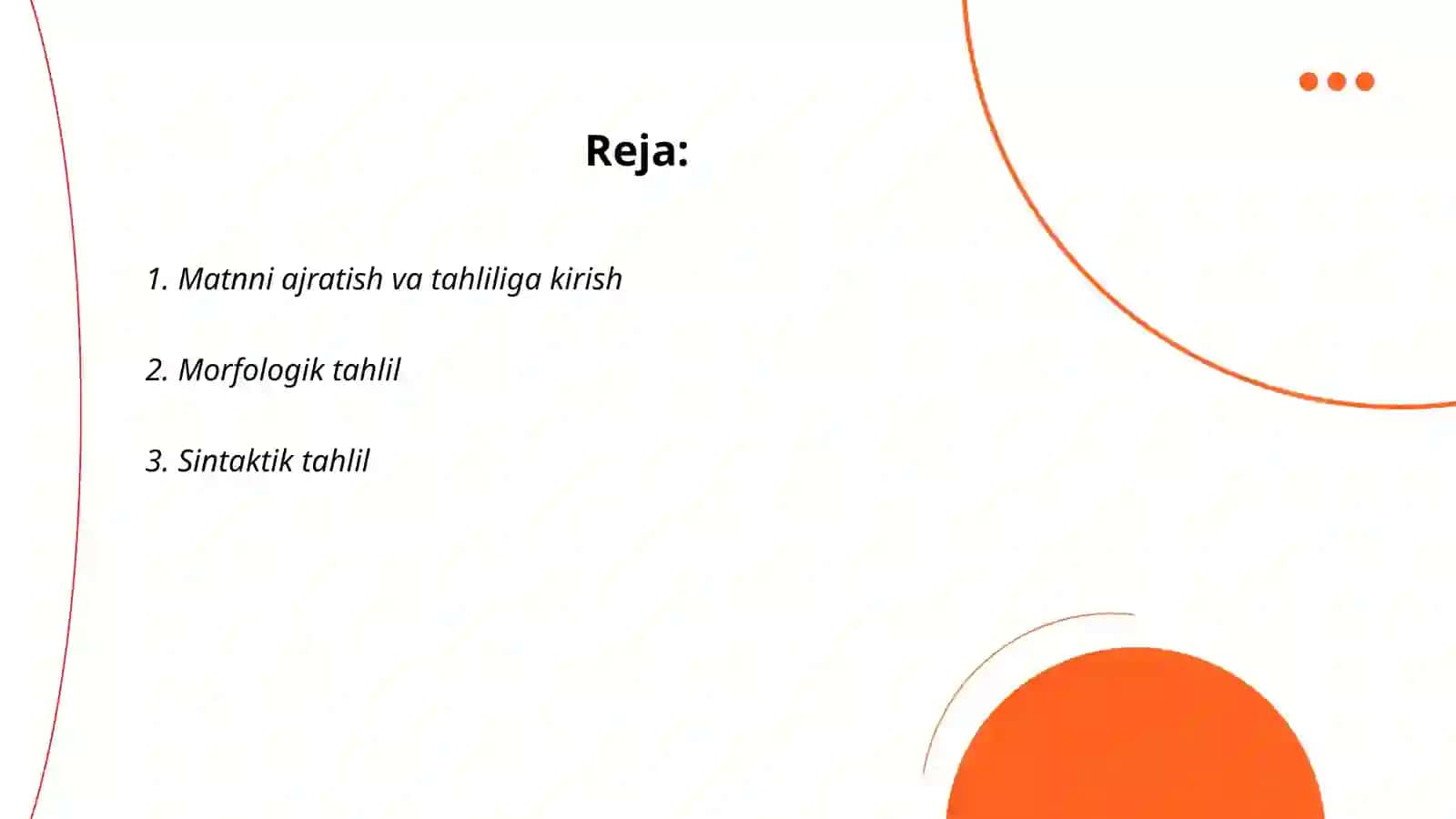 Matnni lingvistik tahlil qilish 2