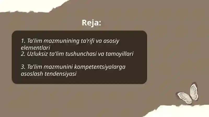 Ta'lim mazmuni 2