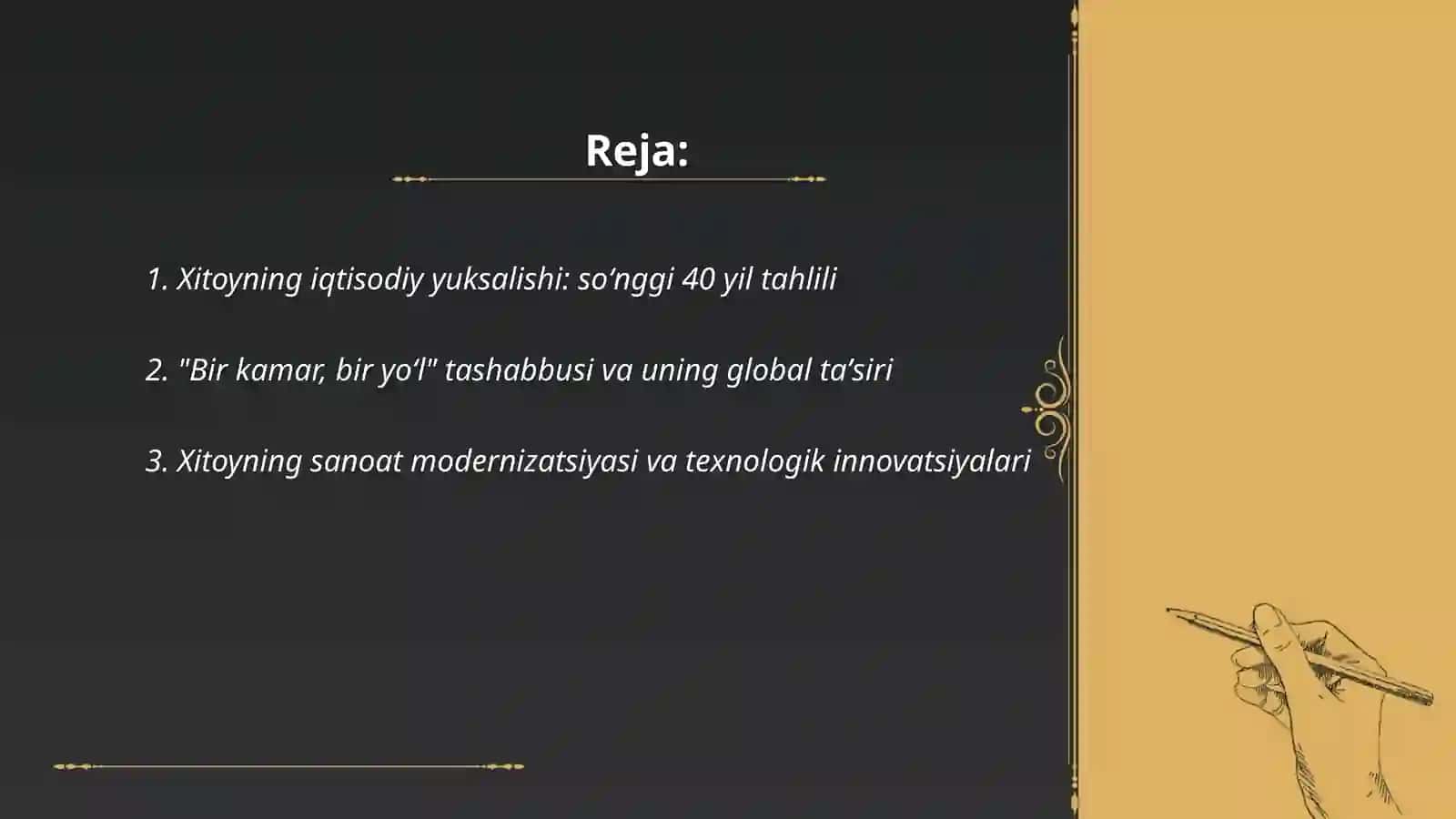 Xitoyning iqtisodiy yuksalishi: soʻnggi 40 yil tahlili 2