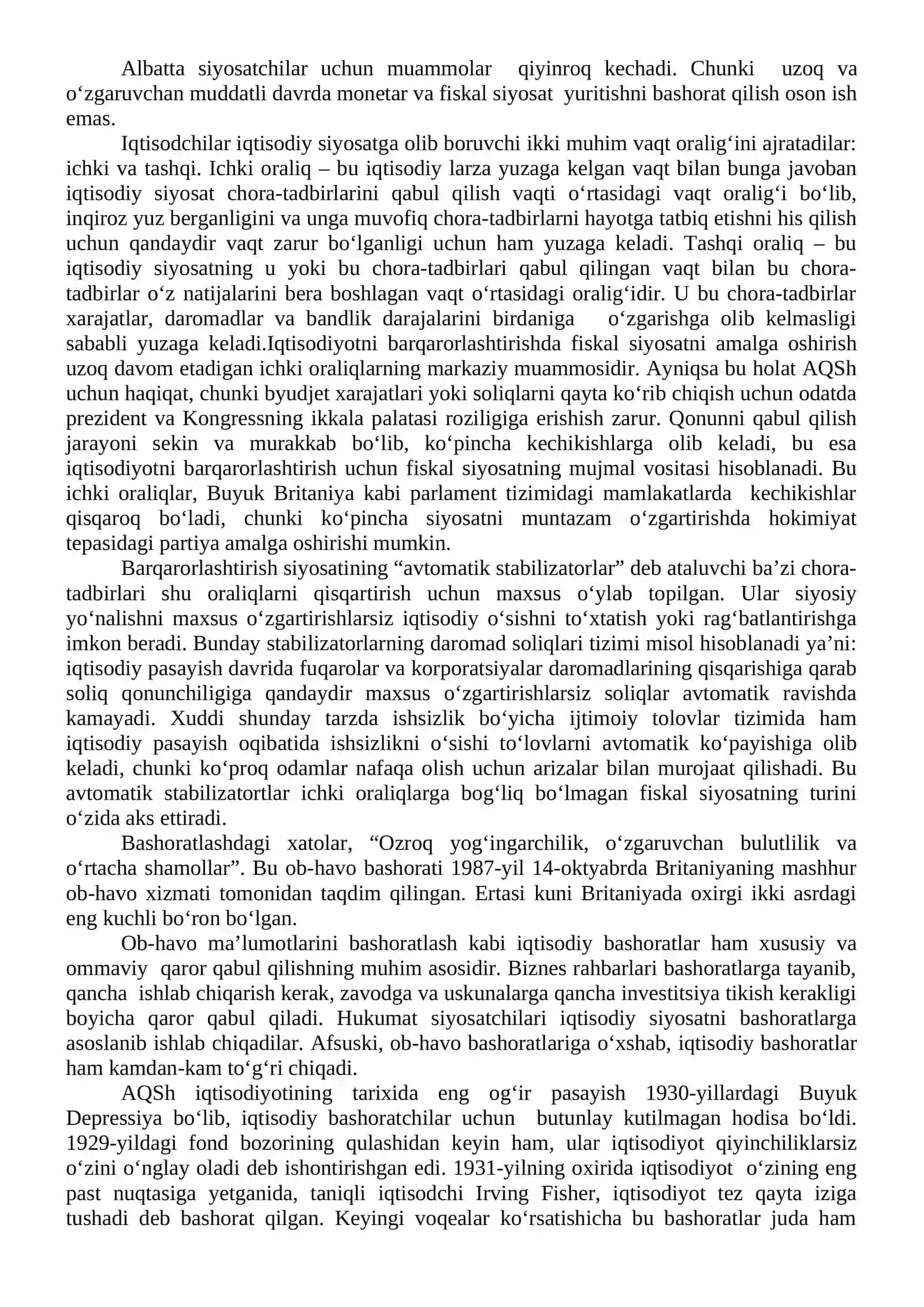 DAVLATNING BARQARORLASHTIRISH SIYOSATI 2