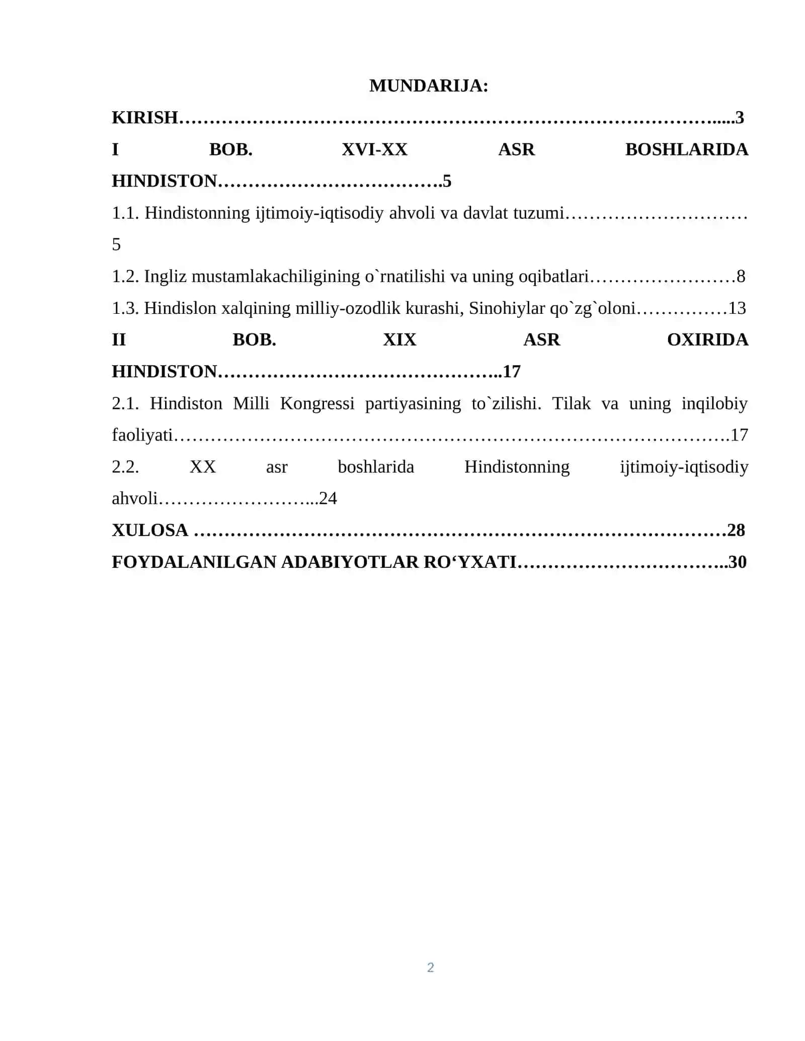 Hindistonda Angliya hukmronligining o’rnatilishi 2