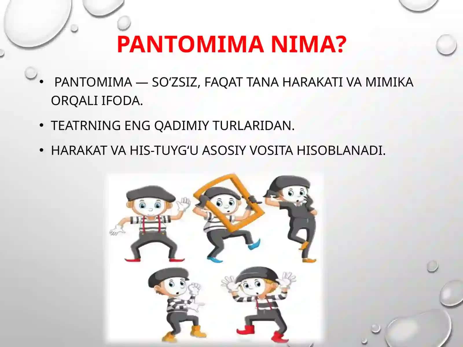 Teatr san’ati: Pantomima va Tana Tili 2
