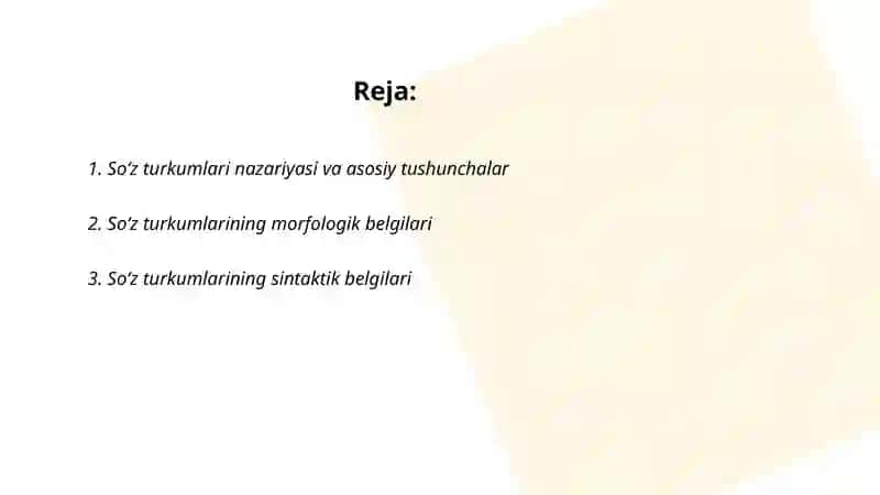 So‘z turkumlari tasnifi 2