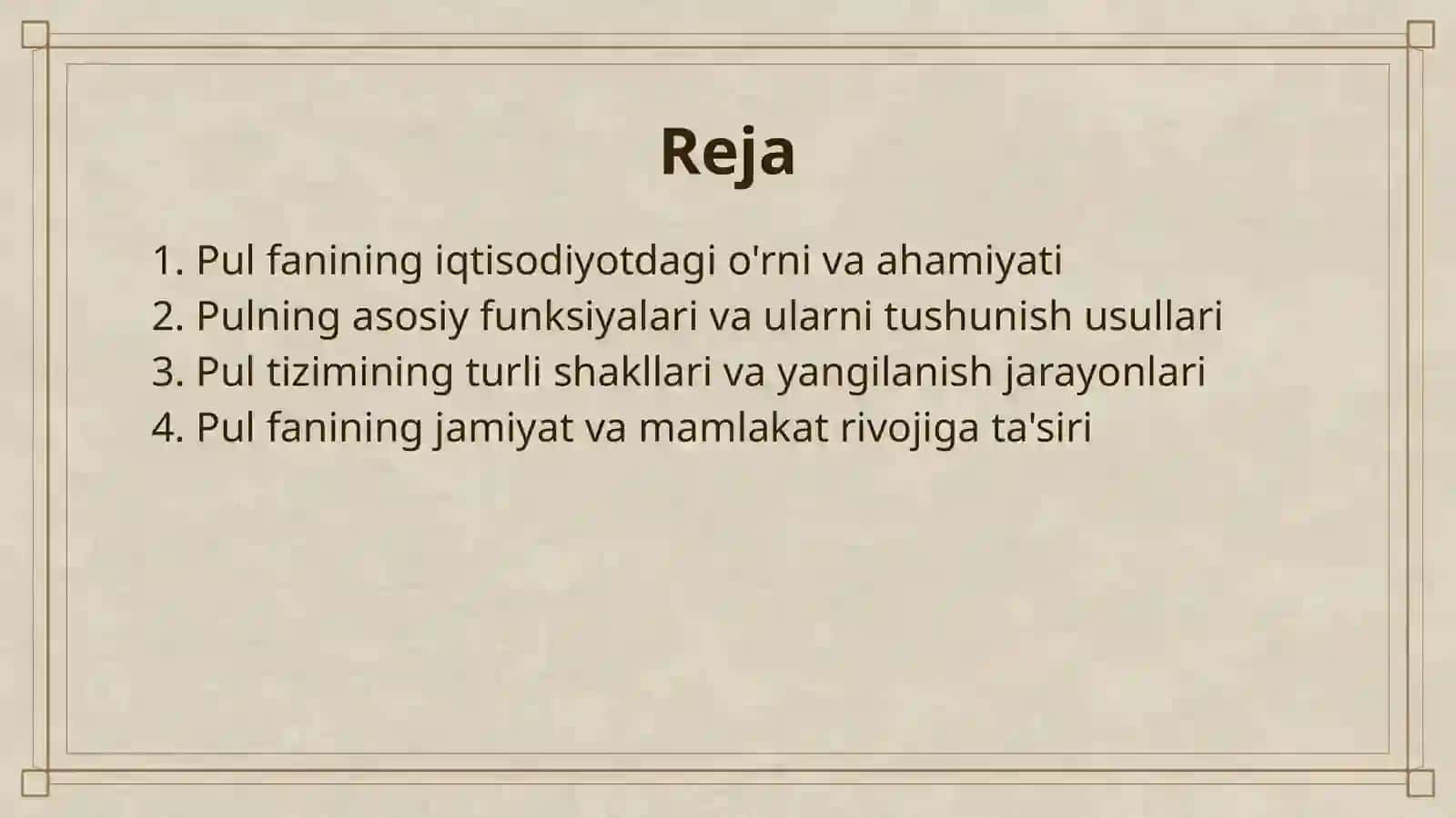 PUL FANINING MAQSADI 2