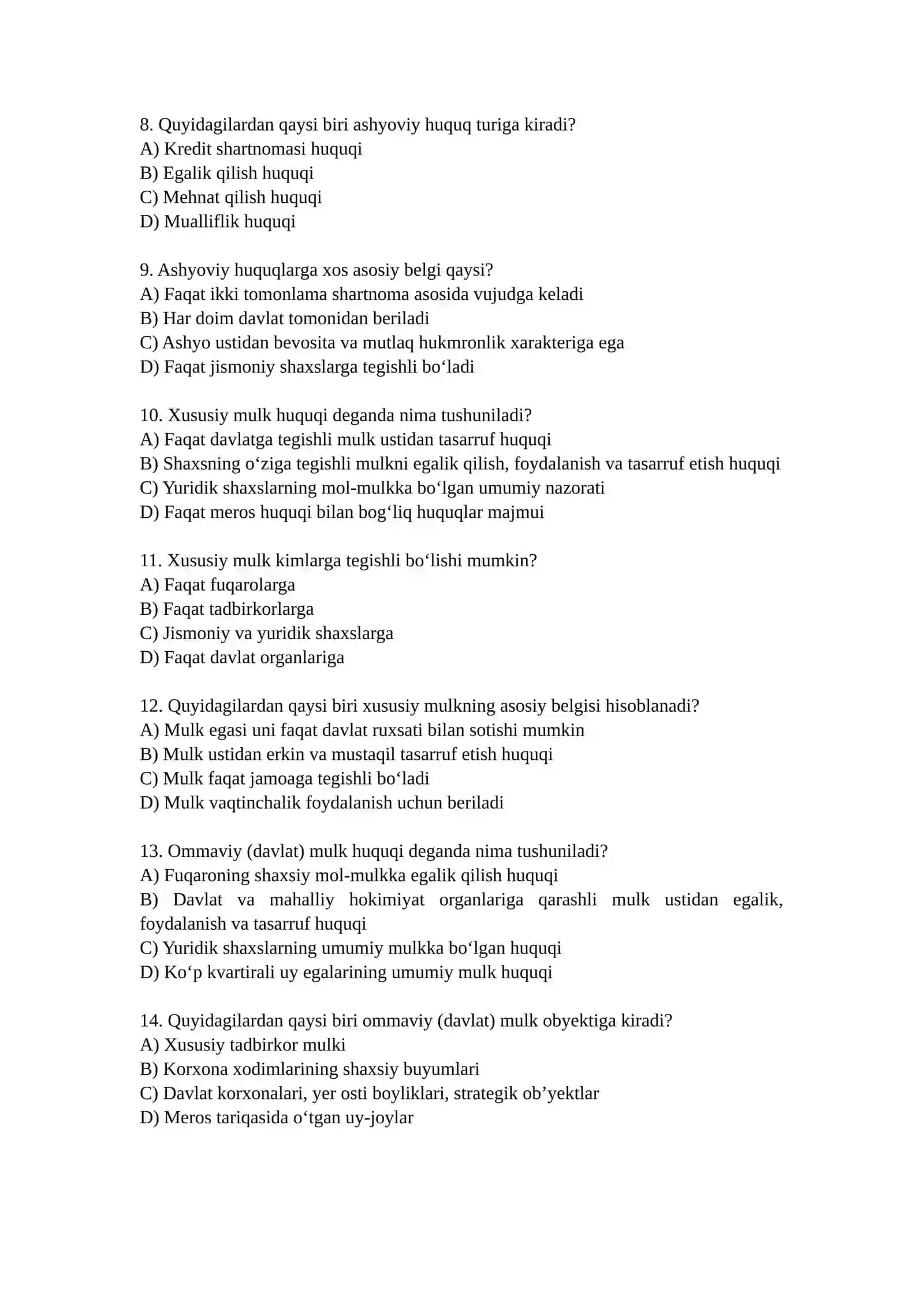 Mulk huquqi 2
