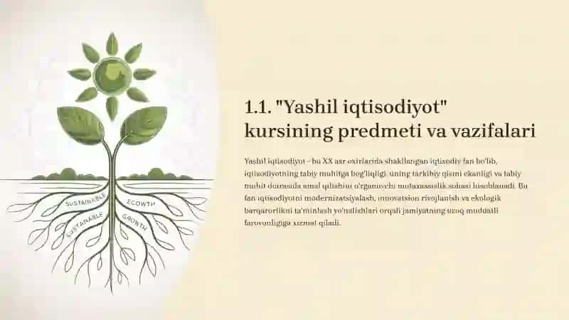 Yashil Iqtisodiyot Kursi 2