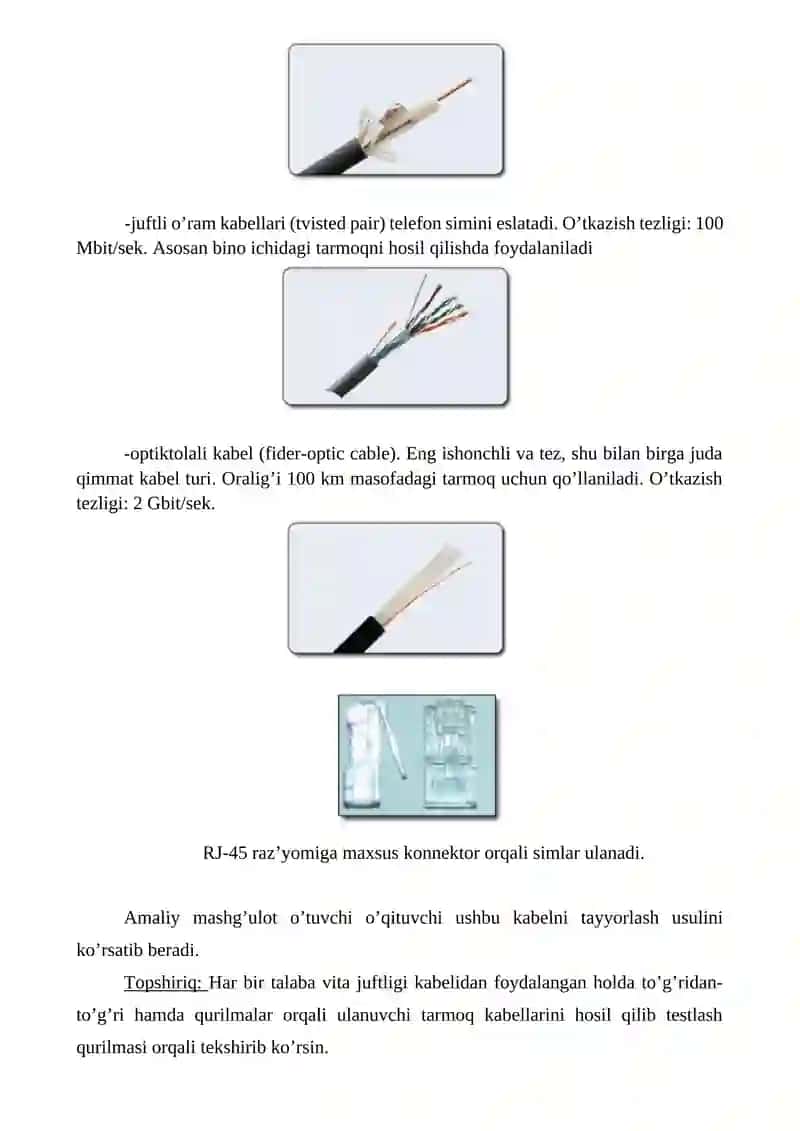 Tarmoq Kabellari 2