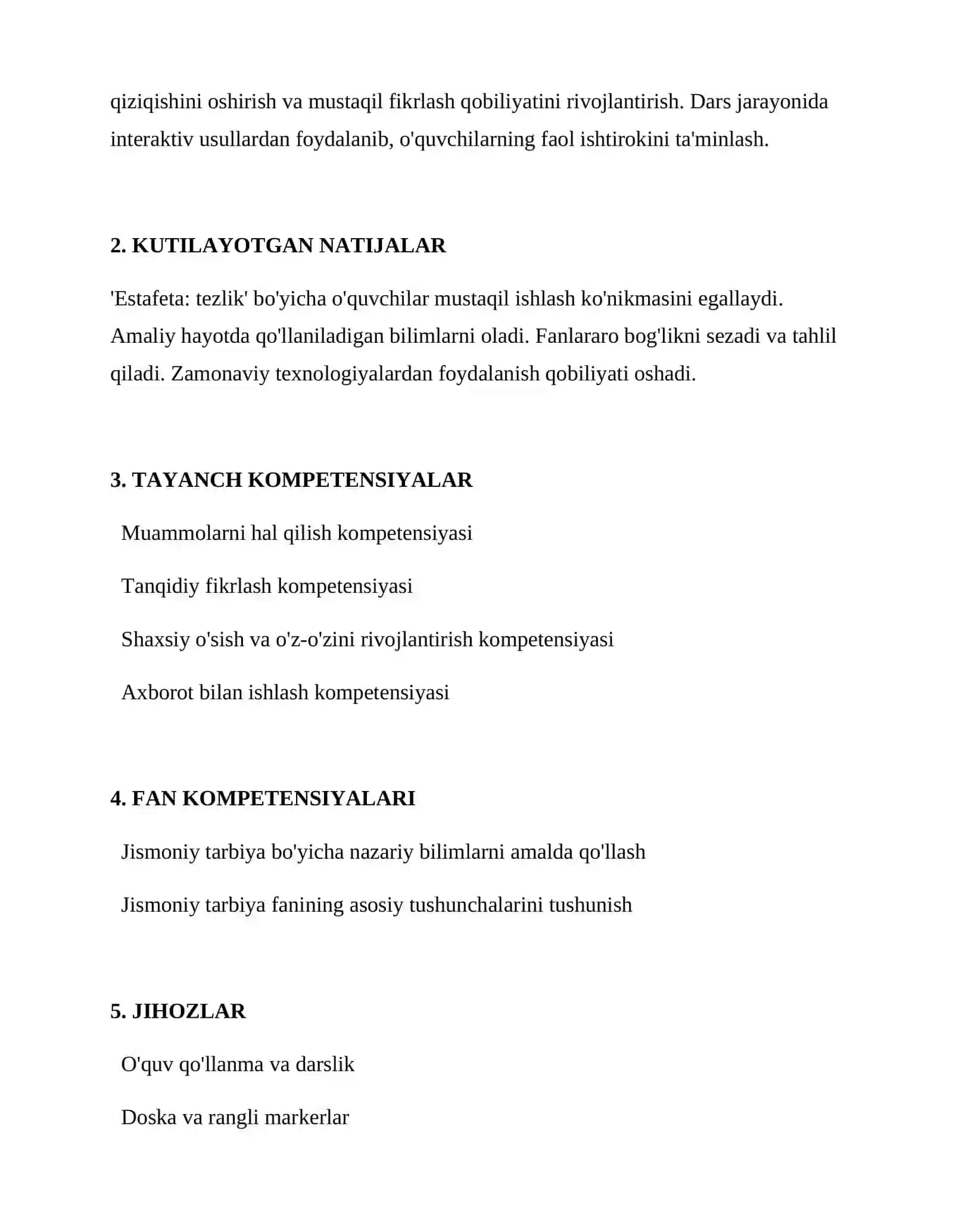 Estafeta: tezlik 2