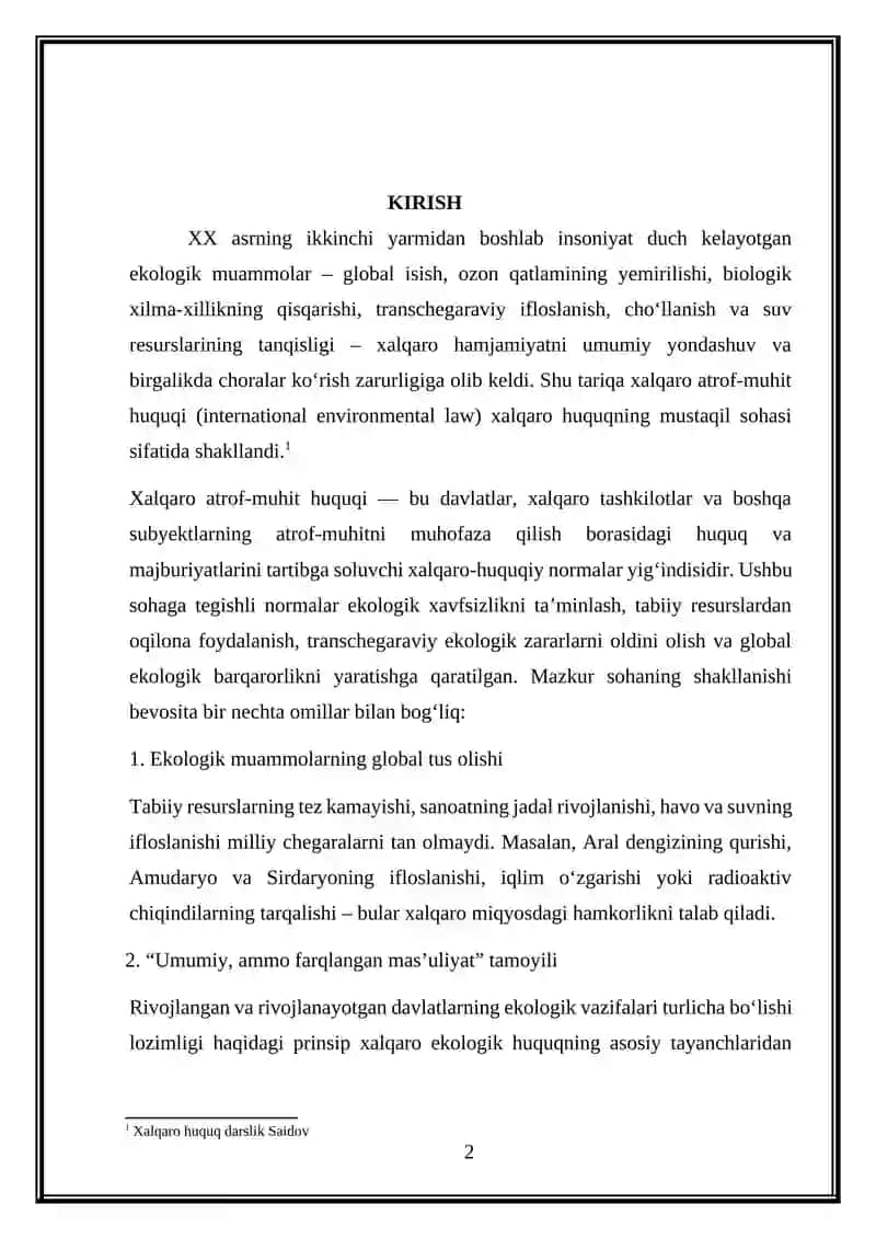 Xalqaro atrof - muhit huquqi 2