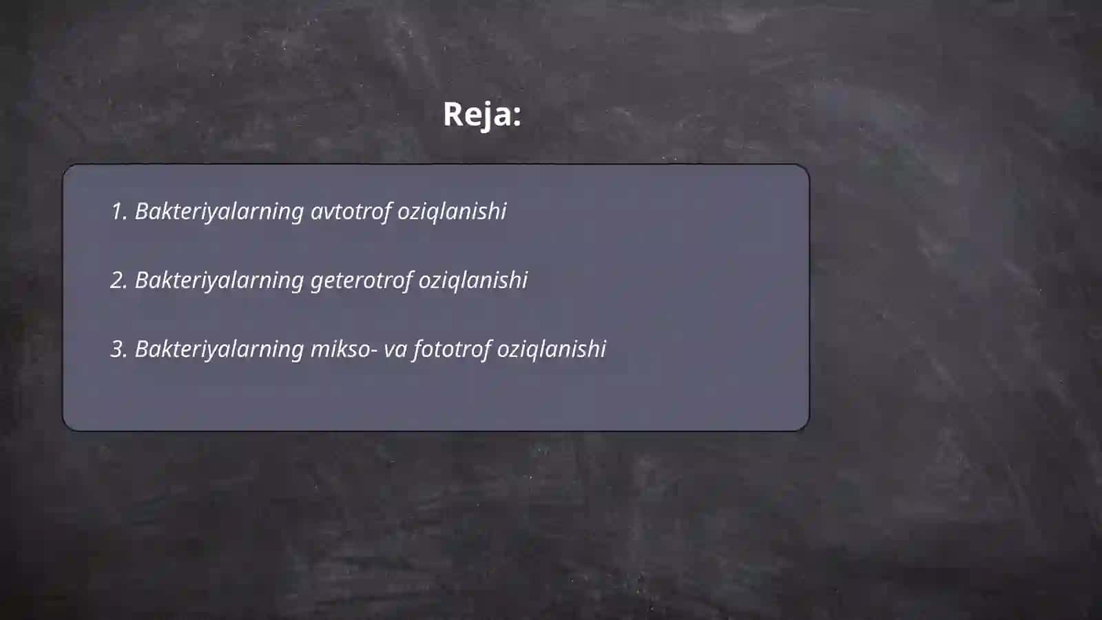 Bakteriyalarning avtotrof oziqlanishi 2
