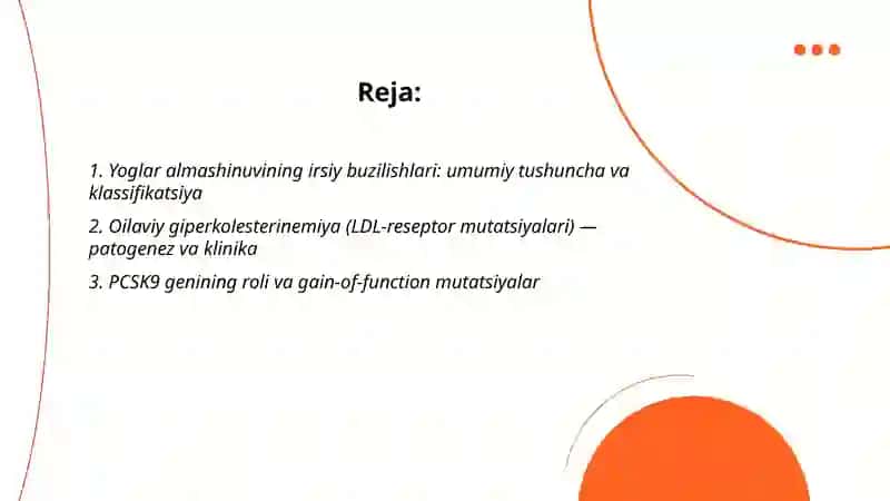 Yoglar almashinuvining irsiy buzilishlari 2