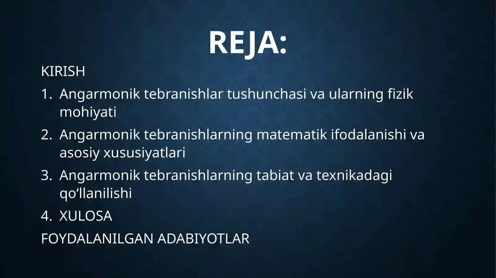 Angarmonik tebranishlar mavzusidagi 2