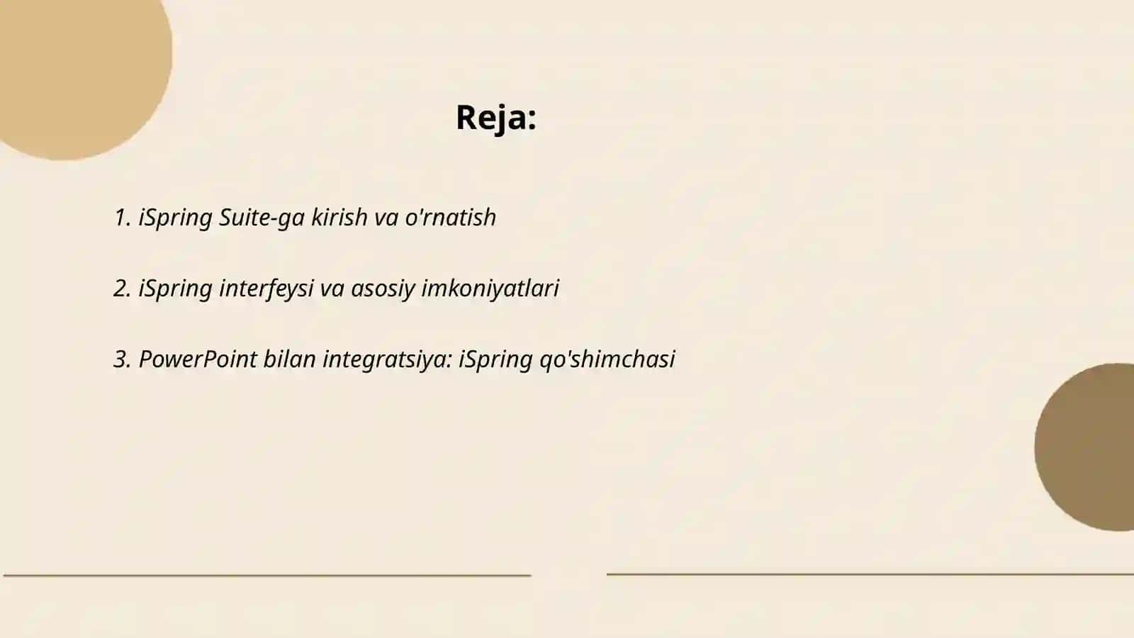 iSpring dasturida taqdimot yaratish 2