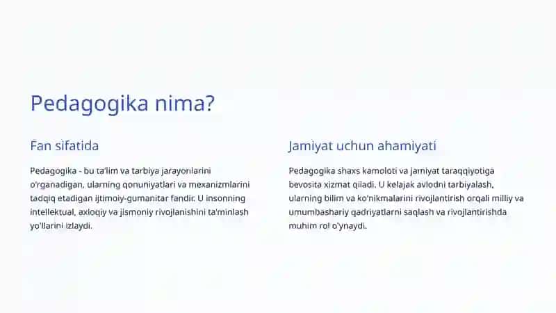 Pedagogikaning Asosiy Kategoriyalari 2