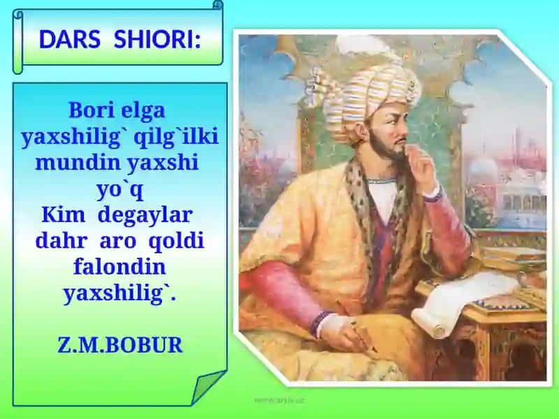 Zahiriddin Muhammad Boburning ijodiy merosi 2
