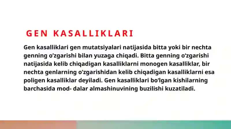 Gen kasalliklari 2