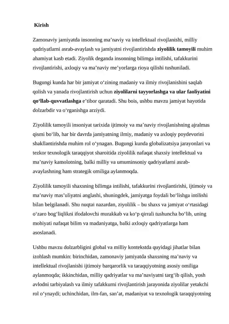 ZIYOLIK TAMOYILI 2
