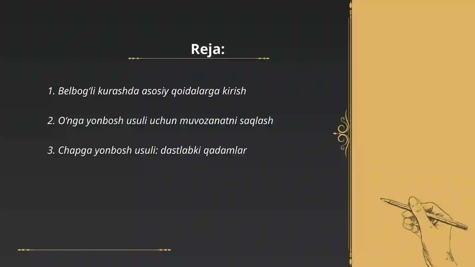 Kurash turlariga uni oʻqitish metodikasi 2