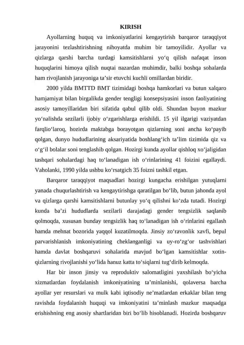 O'zbekistonda Gender Tenglik 2