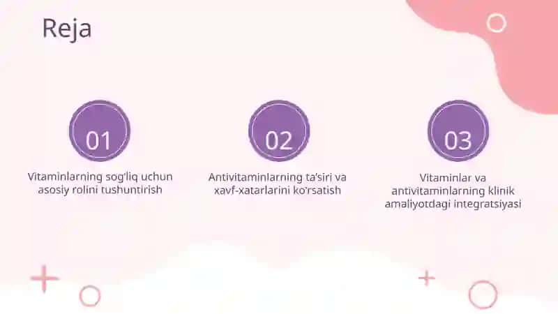 Vitaminlarni tibbiyotda qo'llanishi va antivitaminlar. 2