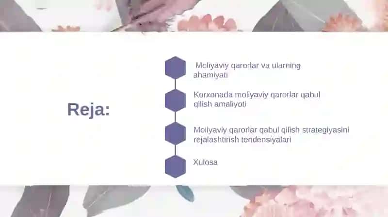 Moliyaviy qarorlar va ularga ta'sir qiluvchi omillar 2