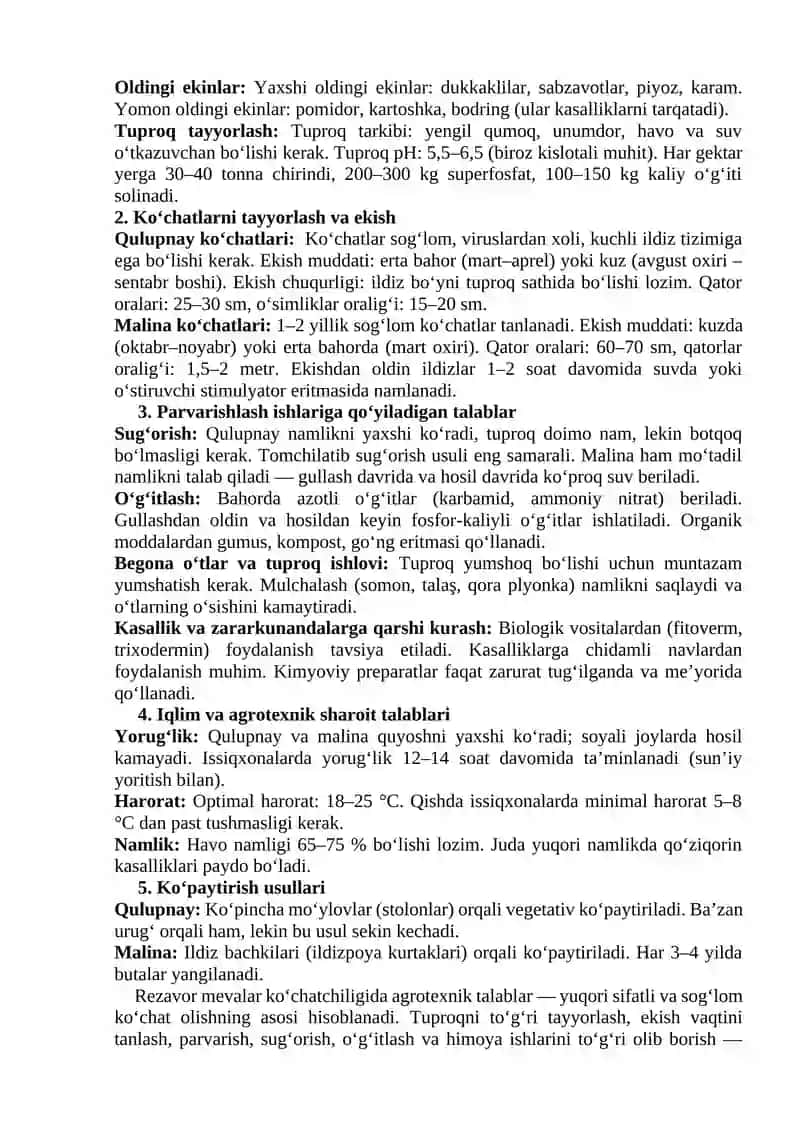 Rezavor mevalar (qulupnay, malina) 2
