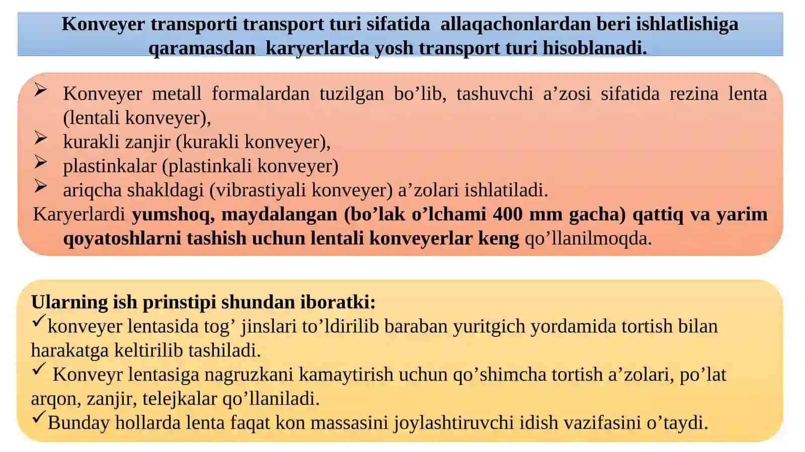Tasmali konveyerlar 2