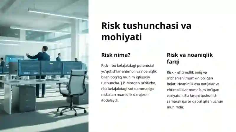 Risk va Noaniqlik Sharoitida Qaror Qabul Qilish 2