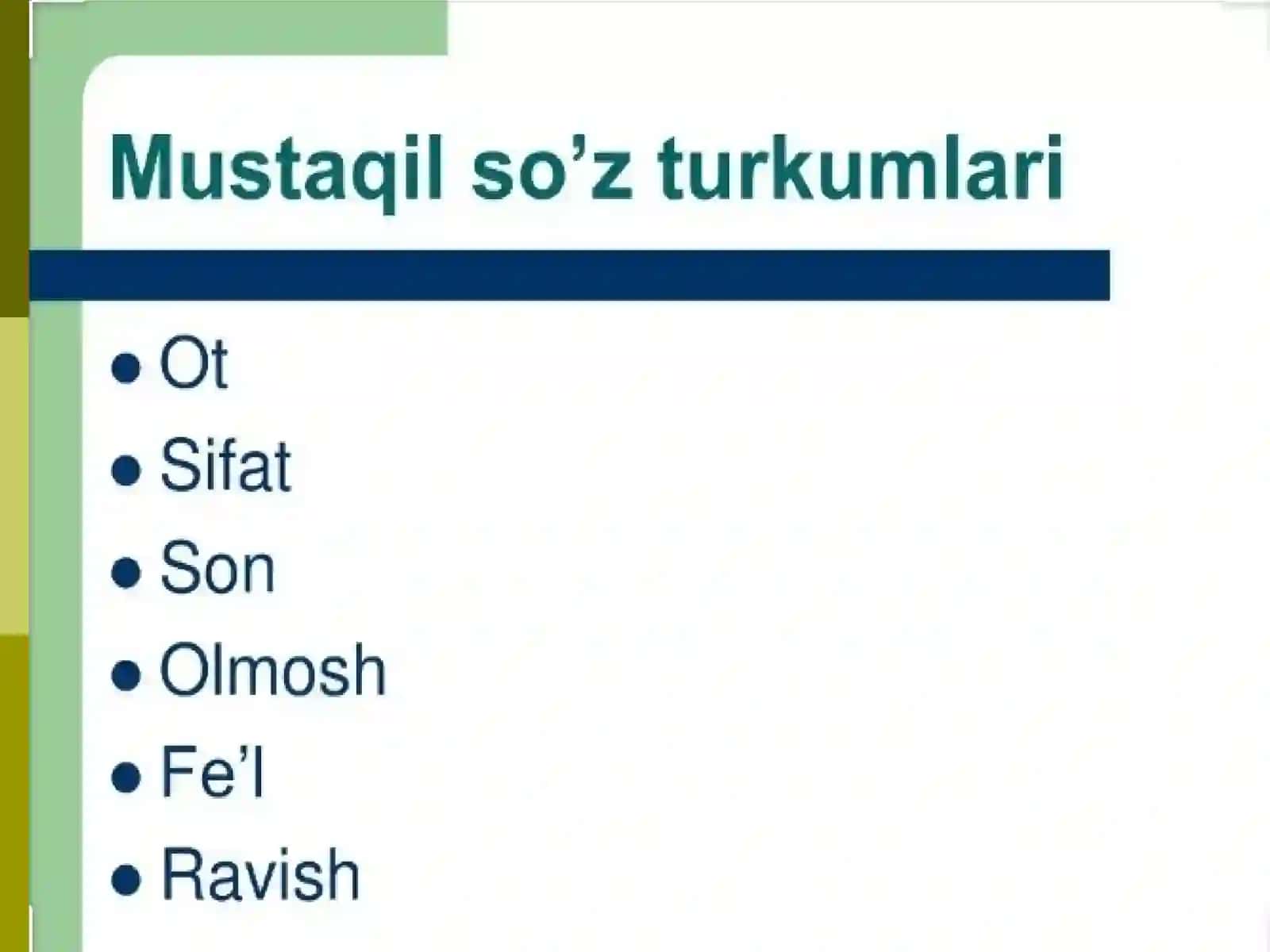 Fe'l So'z Turkumi 2