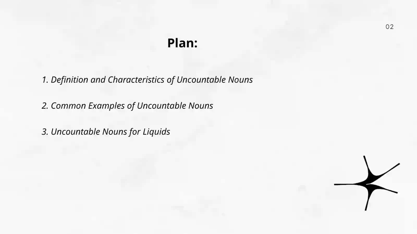 Uncountable nouns and uncountable nouns with different meanings 2