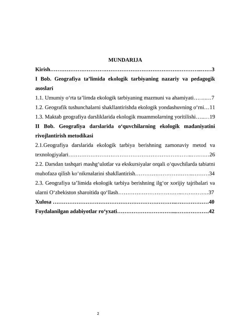 Geografiya fanida ekologik tarbiyani shakllantirish 2