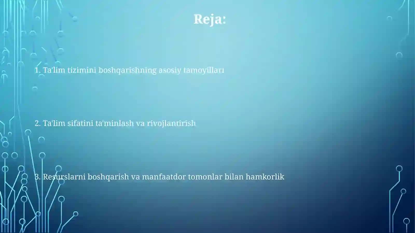 Taʼlim tizimini boshqarish tamoyillari 2