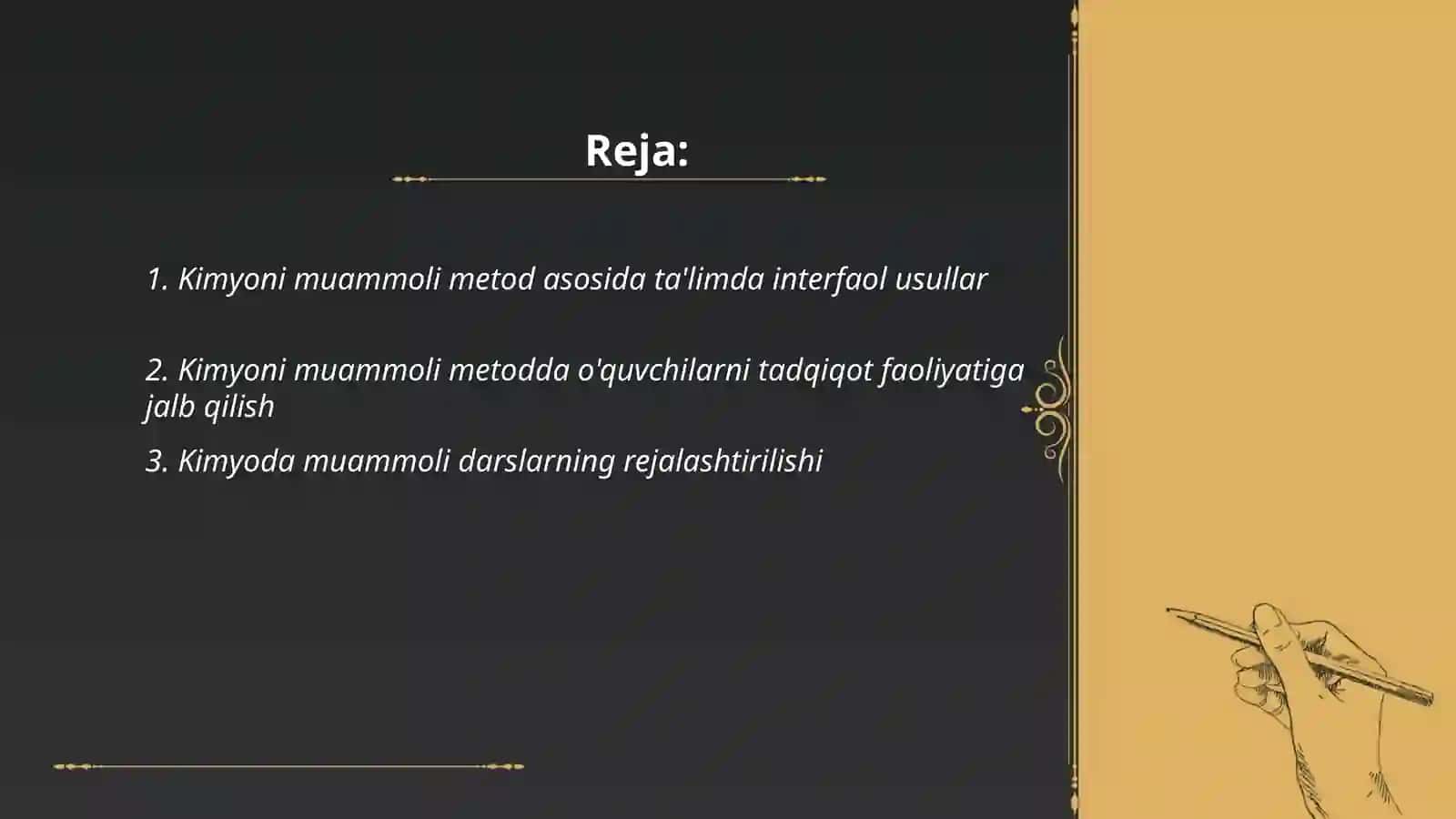 Kimyoni muammoli metod asosidao’qitish 2