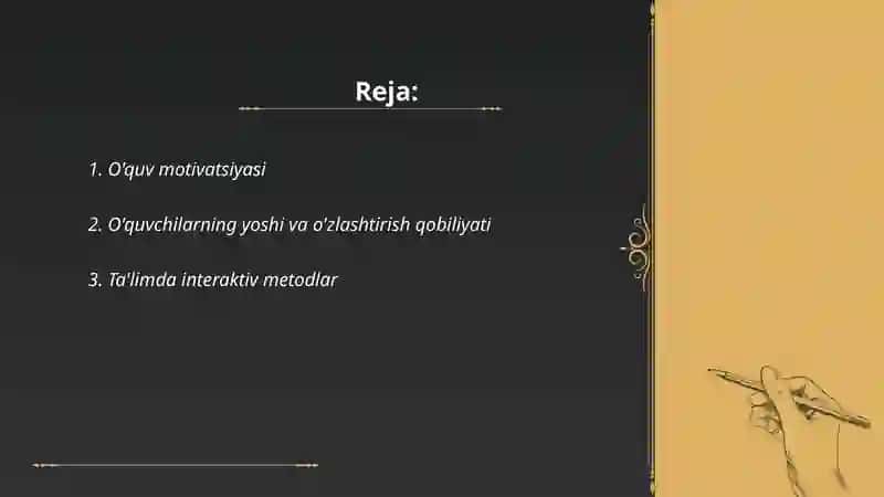 O'quv motivatsiyasi 2