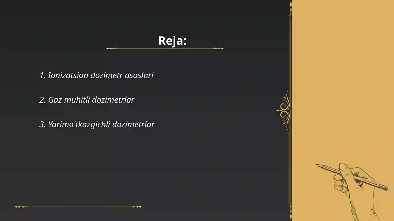 Ionizatsion dozimetr asoslari 2