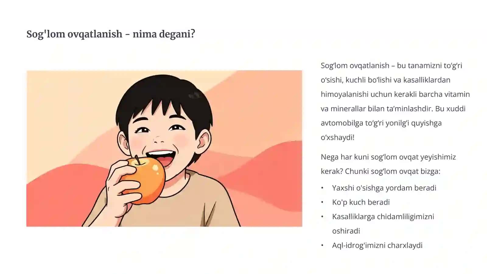 Sog‘lom Ovqatlanishning Sirli Dunyosi 2