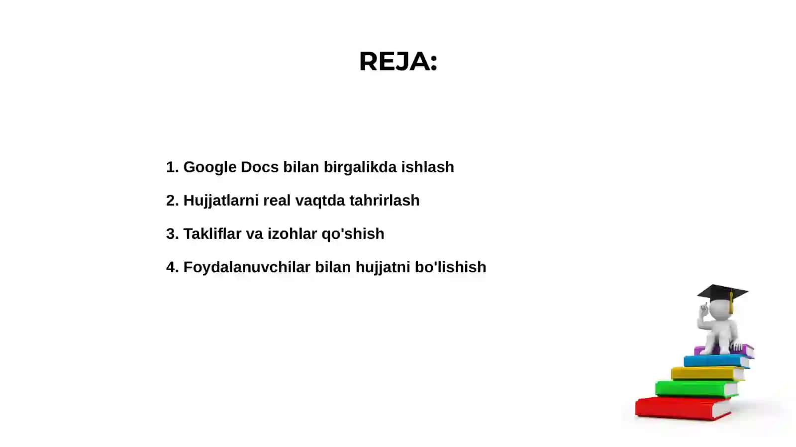 Google onlineda xujjatni birgalikda tahrirlash 2