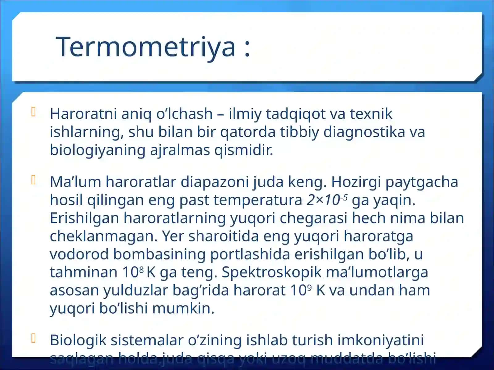 Termometriya va bolalarda tana haroratini o`lchash 2
