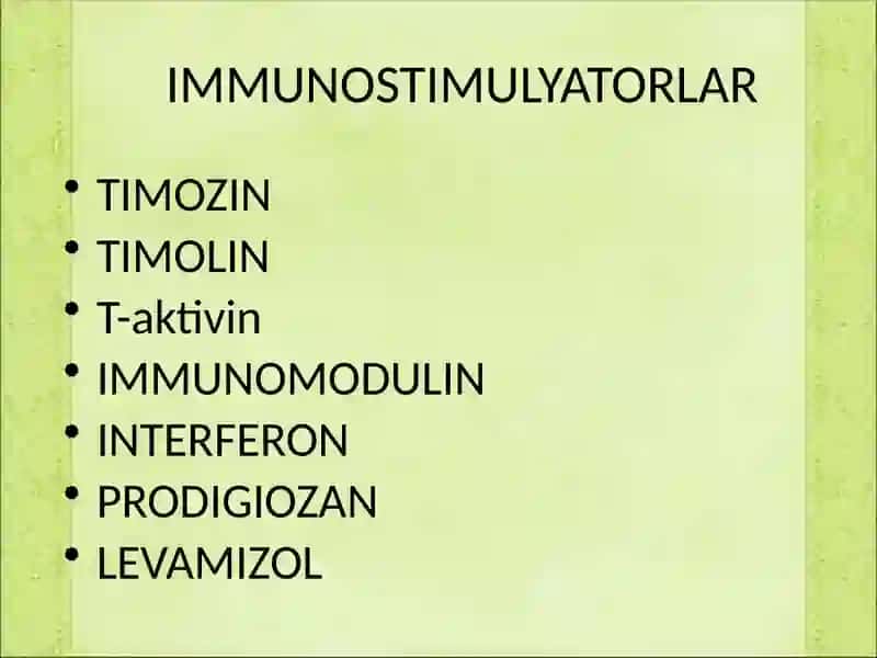 IMMUNOSTIMULYATORLAR 2