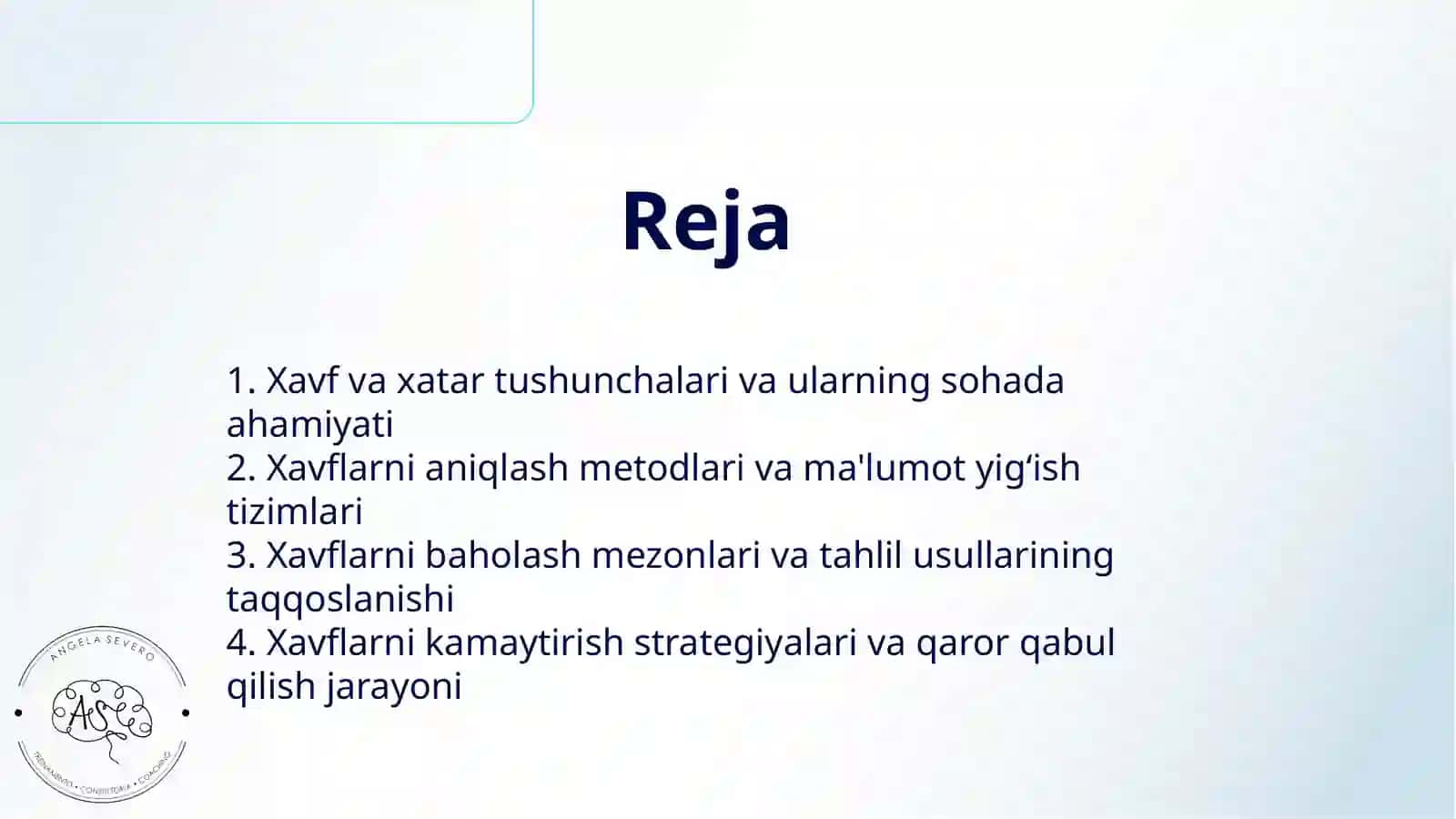 XAVF XATARLARNI BAHOLASH VA TAHLILASH 2
