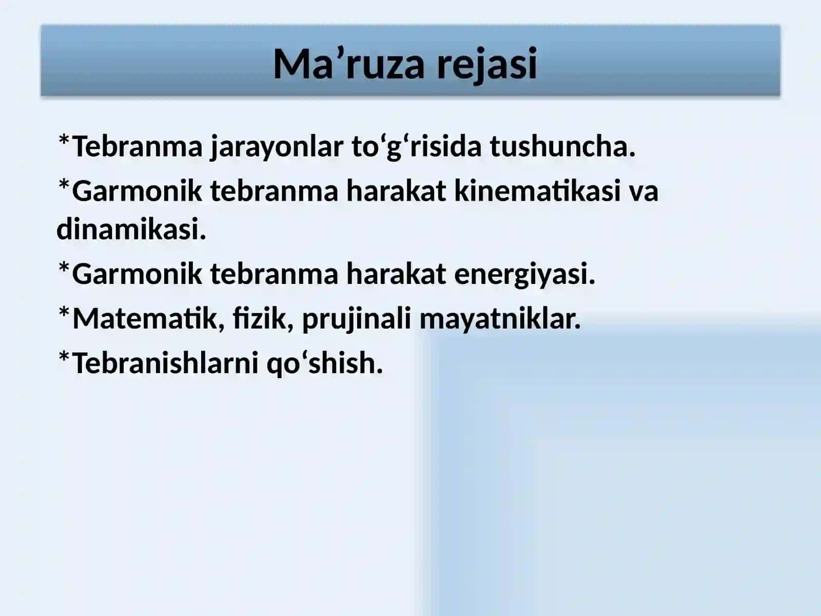 Mexanik tebranishlar 2