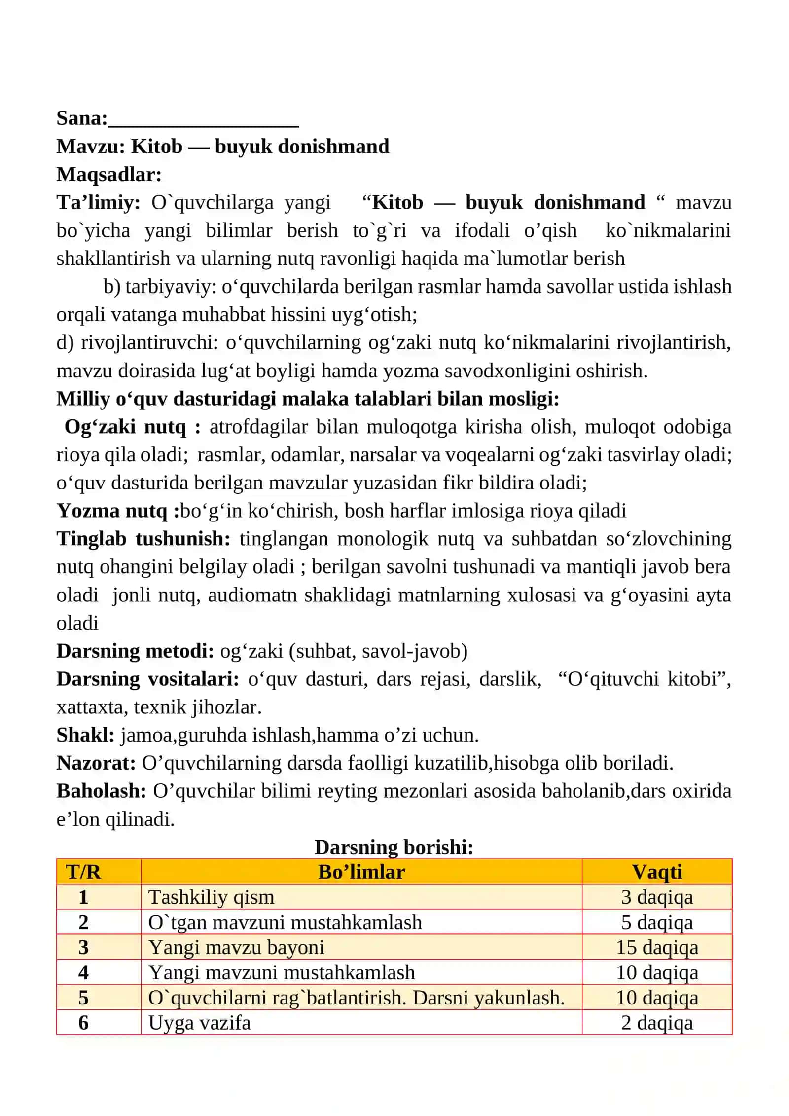 Kitob — buyuk donishmand 1-sinf o'qish savodxonligi dars ishlanmasi 2