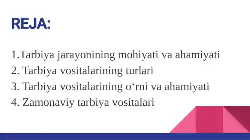 Tarbiya jarayonlari vositalari 2