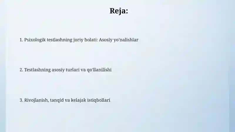 Psixologik testlashning zamonaviy holati 2