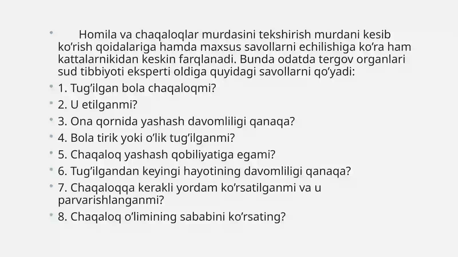Neonatal davrdagi oʻlimning sud-tibbiy jihatlari 2