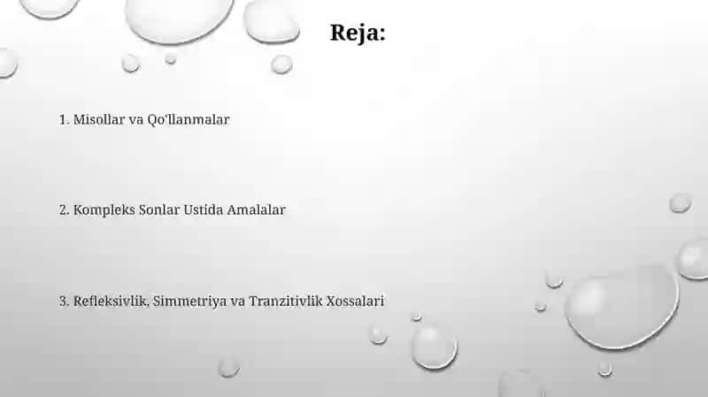 Kompleks sonlar ustida amallar 2