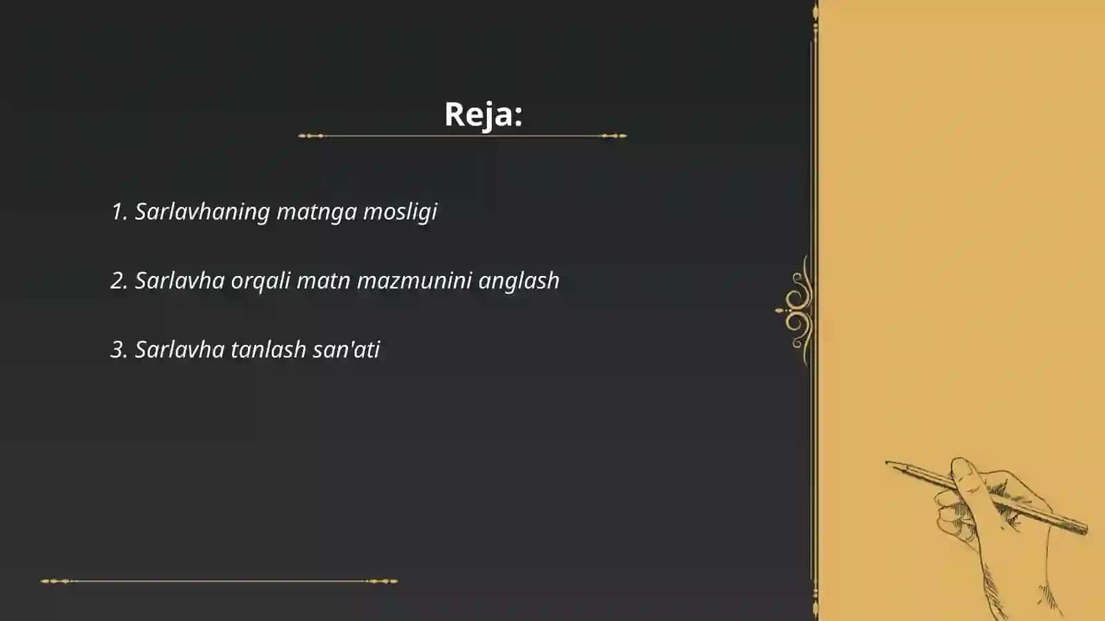 Sarlavha va matn munosabati 2